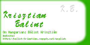 krisztian balint business card