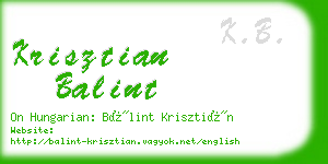 krisztian balint business card